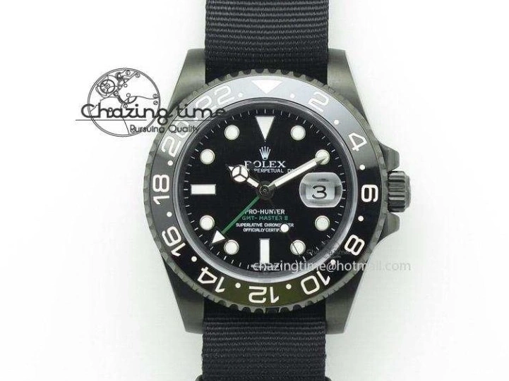 200m 660ft A2836 Nylon On Black Submariner Dial Vintage SS Strap Date No 0123